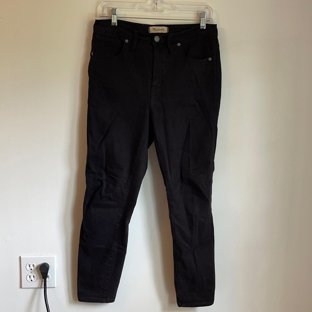 Madewell Black 10” High Rise Skinny—size 28